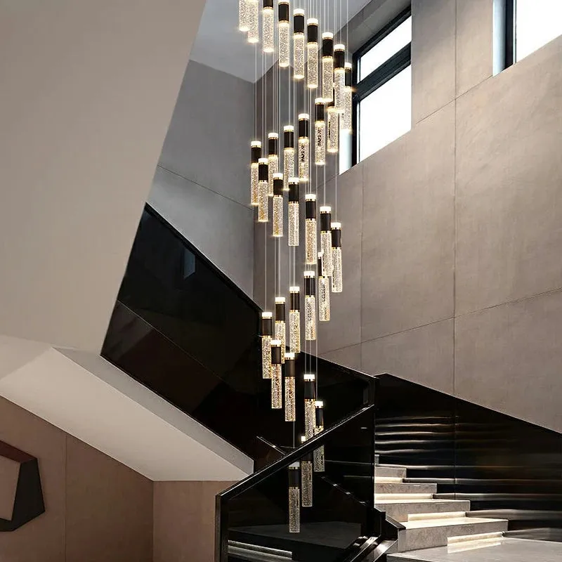 YLK Sprial design modern LED chandelier for staircase luxury