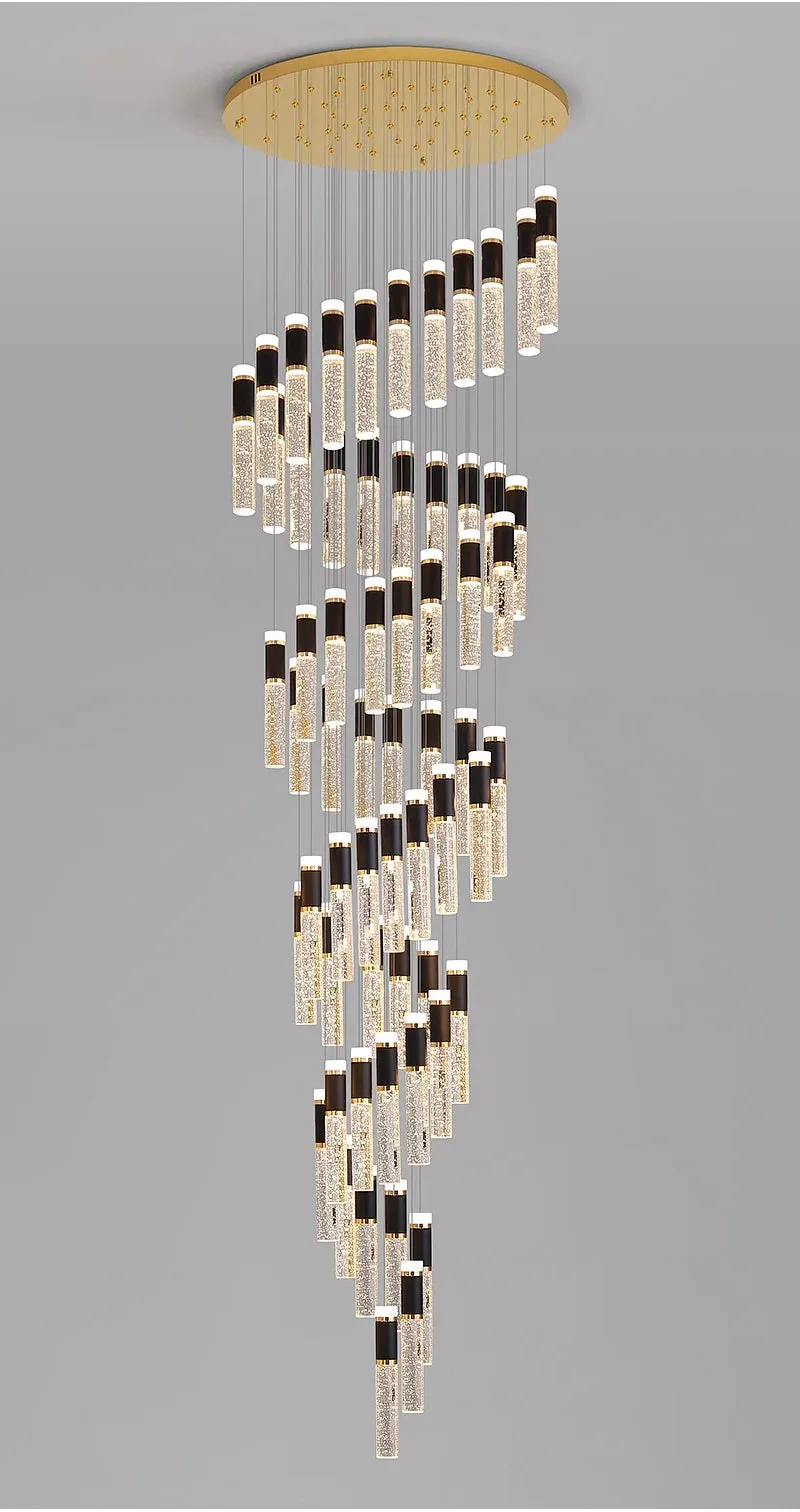 YLK Sprial design modern LED chandelier for staircase luxury