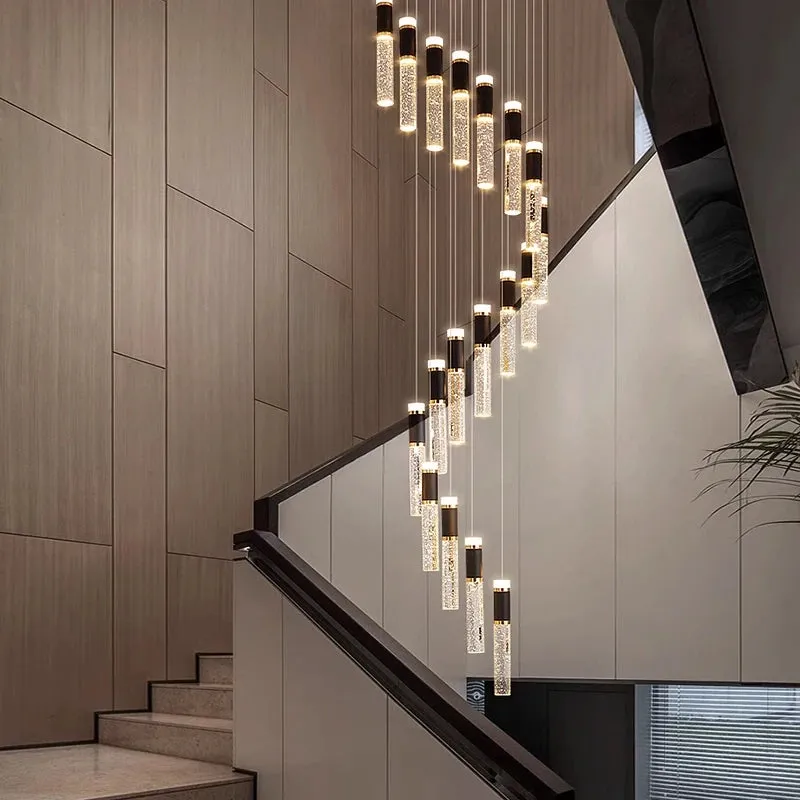 YLK Sprial design modern LED chandelier for staircase luxury