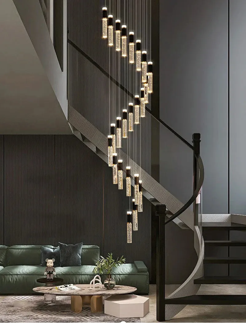 YLK Sprial design modern LED chandelier for staircase luxury