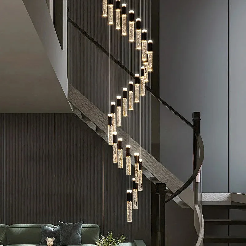 YLK Sprial design modern LED chandelier for staircase luxury