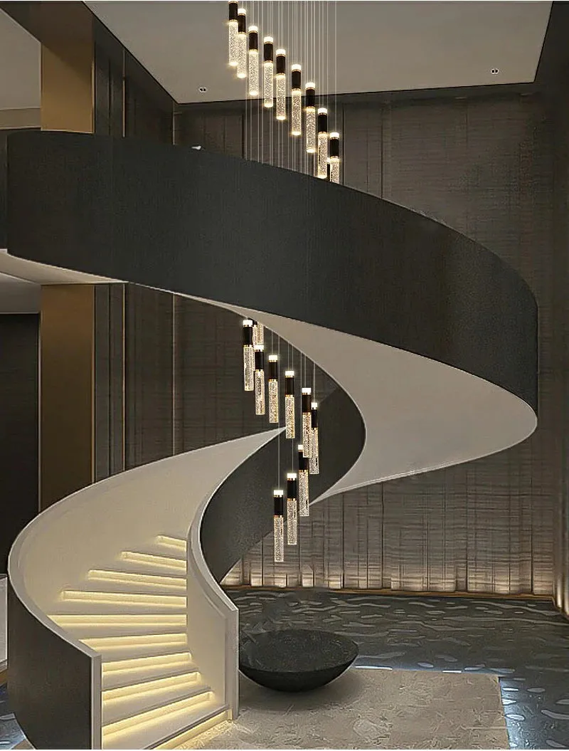 YLK Sprial design modern LED chandelier for staircase luxury