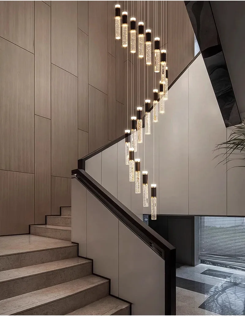 YLK Sprial design modern LED chandelier for staircase luxury