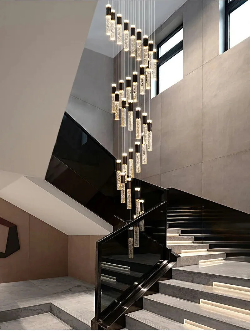 YLK Sprial design modern LED chandelier for staircase luxury