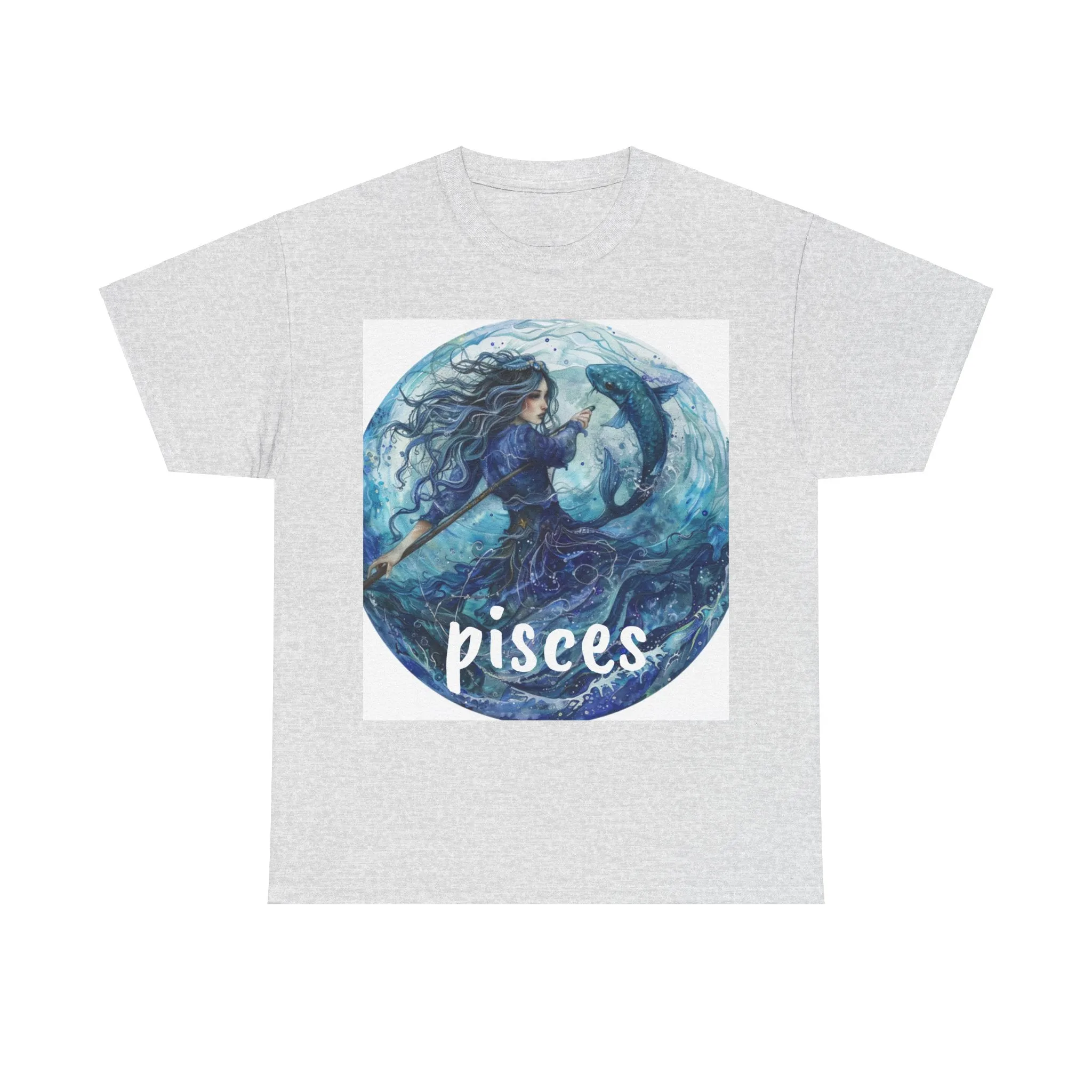 Zodiac Pisces Unisex Heavy Cotton Tee