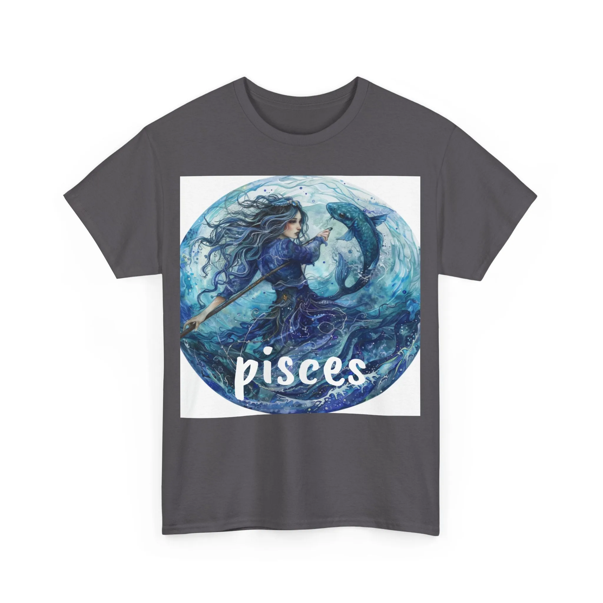 Zodiac Pisces Unisex Heavy Cotton Tee