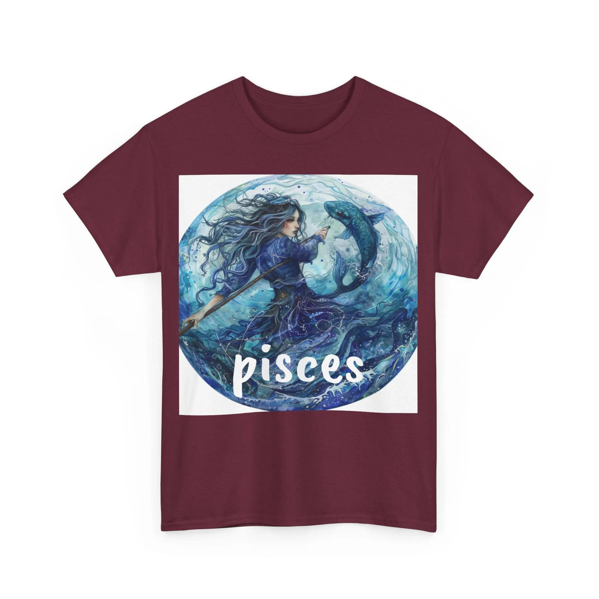 Zodiac Pisces Unisex Heavy Cotton Tee